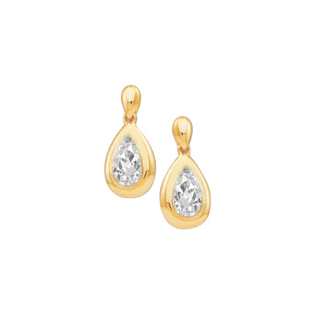 Old Mine Cut Fine Diamond ring in 14K Yellow Gold – main view