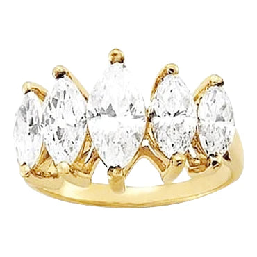 Yellow Gold 14K Lab Grown Diamond Engagement Band 3.50 Carats