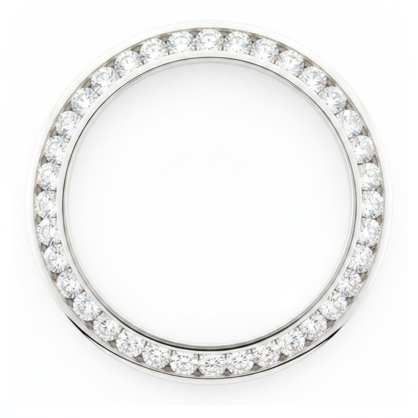 Diamond Watch Bezel 3 Carat 28 mm To Fit Rolex Datejust Genuine Natural Stainless Steel Round Channel