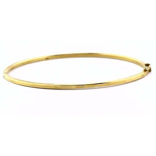 Genuine Diamond Women Bangle 2 Carats Yellow Gold 14K Jewelry