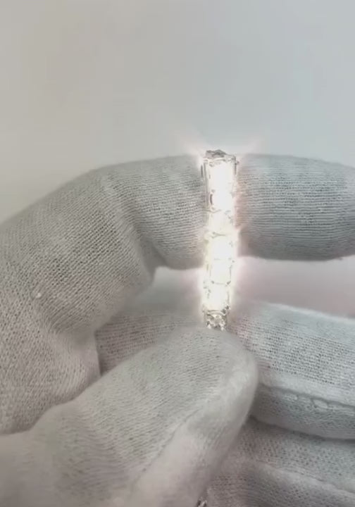 10 Carats Round Lab Grown Diamond Bracelet Prong Set White Gold 14K Jewelry