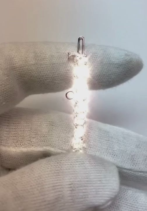 10.66 Ct Round Lab Grown Diamond Tennis Bracelet 41 Stones WG 14K