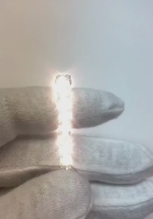 12.80 Carats Triple Ex Stones Large Lab Grown Diamond Tennis Bracelet