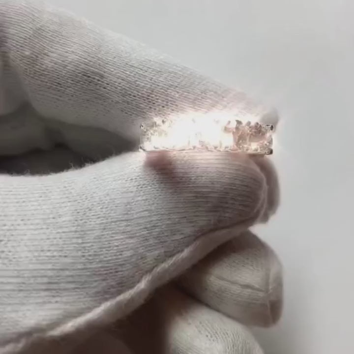 2.5 Carats Round Prong Set Lab Grown Diamond Wedding Band