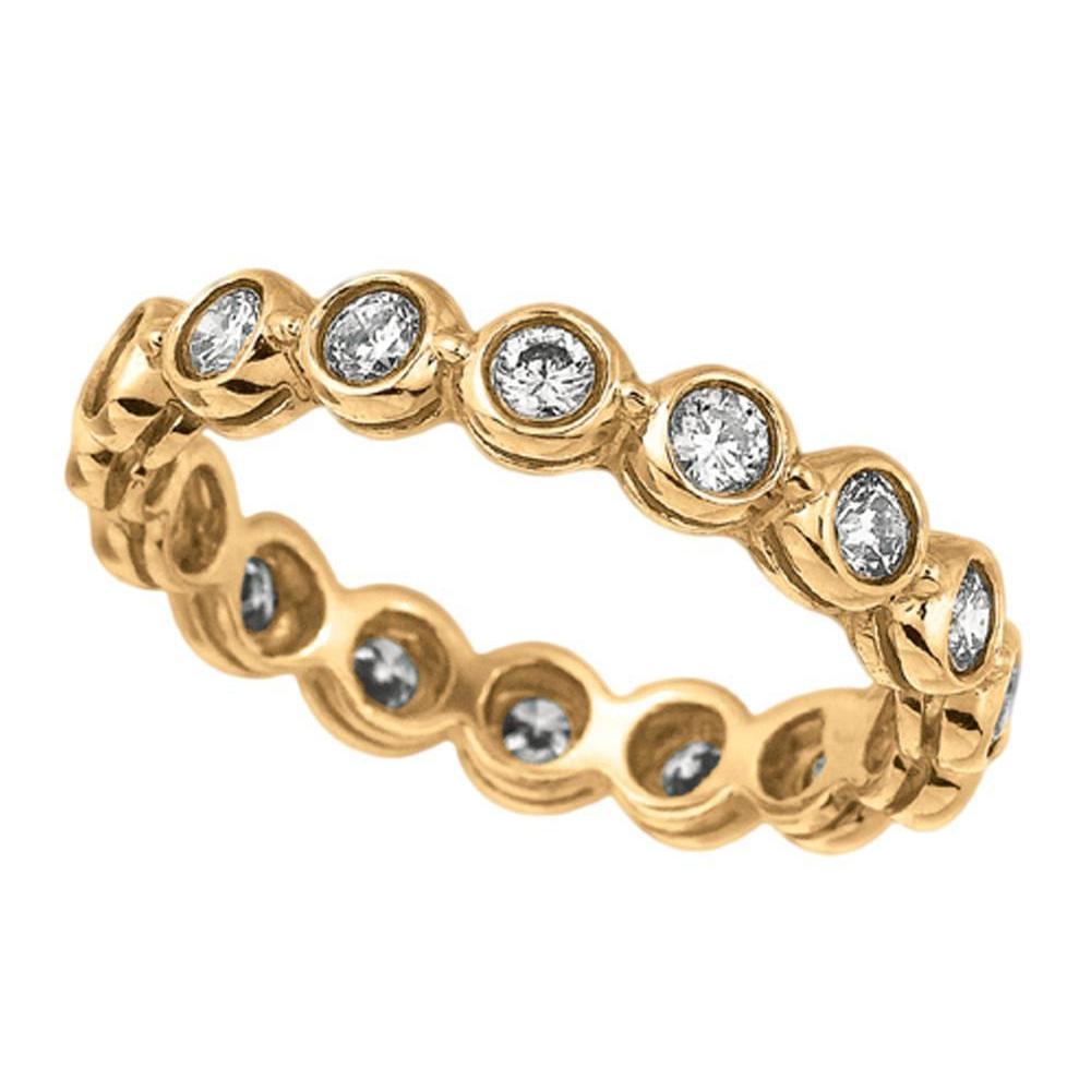 1.60 Carats Round Bezel Set Lab Grown Diamond Eternity Band New - Eternity Band-harrychadent.ca