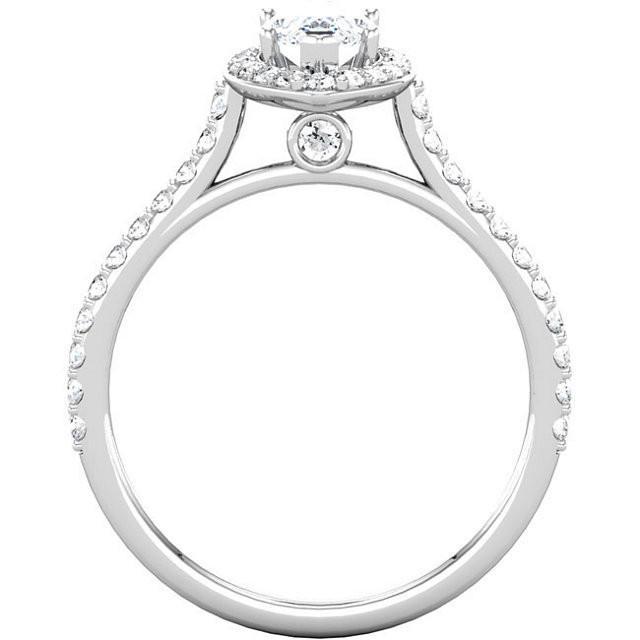 Marquise & Round Brilliant Diamonds 2.51 Ct. Halo Engagement Ring WG - Halo Ring-harrychadent.ca