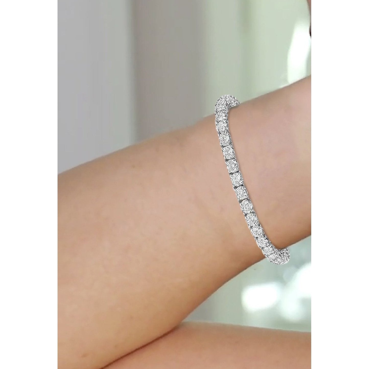 40 Pointer Tennis Bracelet Lab Grown Diamond