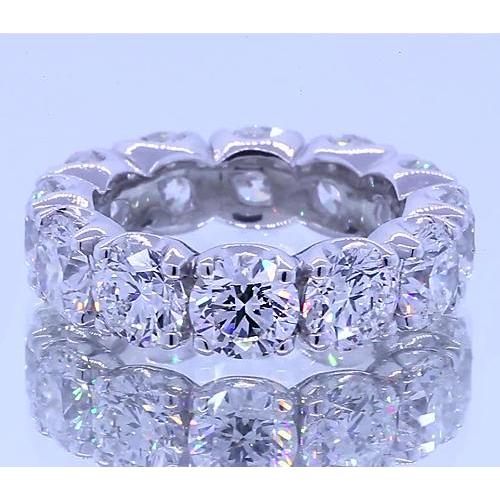 6 Carats Round Lab Grown Diamond Eternity Anniversary Band White Gold