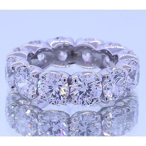 6 Carats Round Lab Grown Diamond Eternity Anniversary Band White Gold