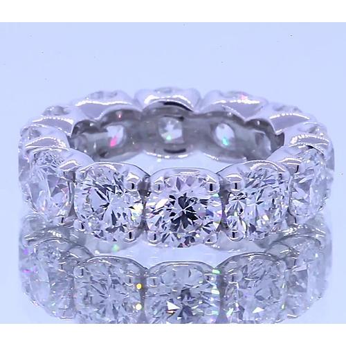 6 Carats Round Lab Grown Diamond Eternity Anniversary Band White Gold