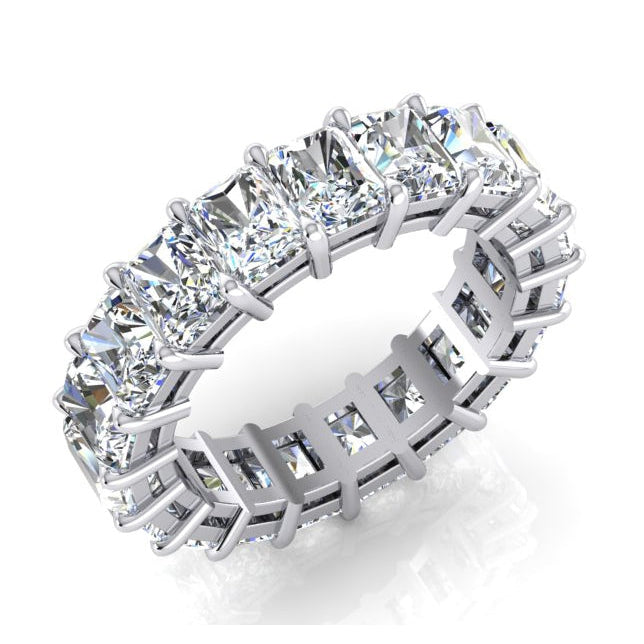 7.35 Ct. Radiant Cut Lab Grown Diamond Eternity Engagement Band Gold - harrychadent.ca