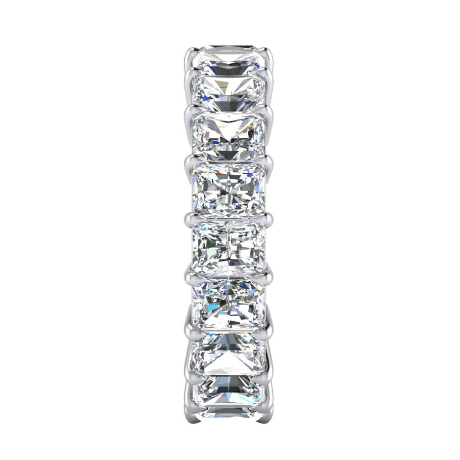 7.35 Ct. Radiant Cut Lab Grown Diamond Eternity Engagement Band Gold- Eternity Band-harrychadent.ca