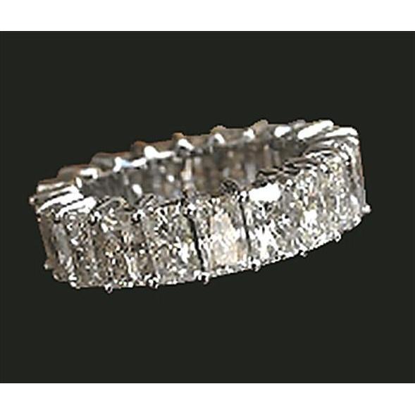 7.35 Ct. Radiant Cut Lab Grown Diamond Eternity Engagement Band Gold- Eternity Band-harrychadent.ca