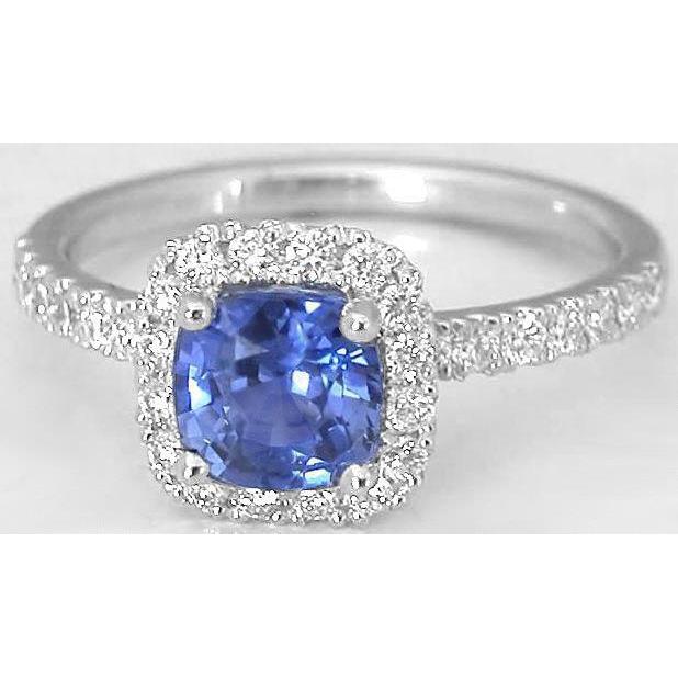 Blue Sapphire Engagement Ring