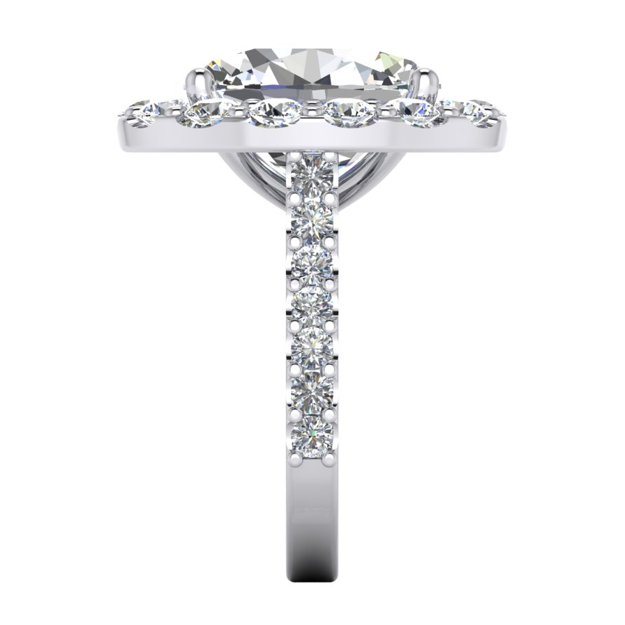 Women's Halo Ring Oval Cut Engagement Jewelry