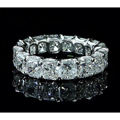 Cushion Lab Grown Diamond Eternity Band 7.50 Carats White Gold 14K