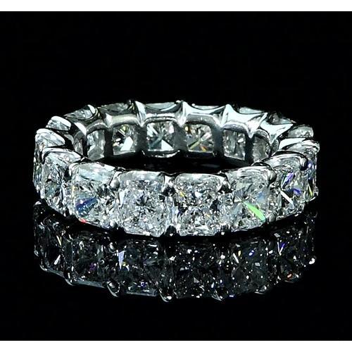 Cushion Lab Grown Diamond Eternity Band 7.50 Carats White Gold 14K