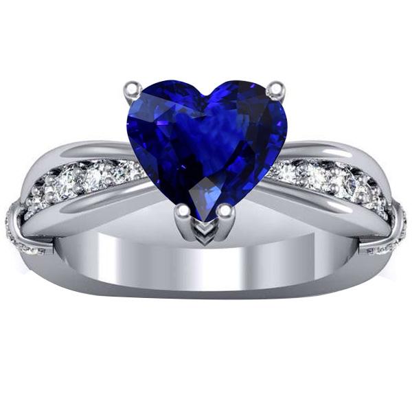 Diamond Anniversary Ring Ceylon Sapphire 3.50 Carats