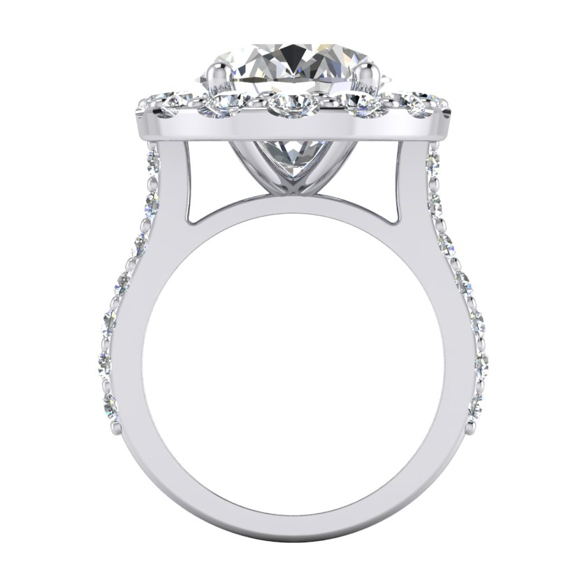 Women's Halo Ring Oval Cut Engagement Jewelry