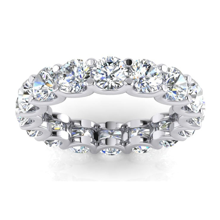 Lab Grown Diamond Eternity Wedding Gold Band 4 Carats 4.1 mm