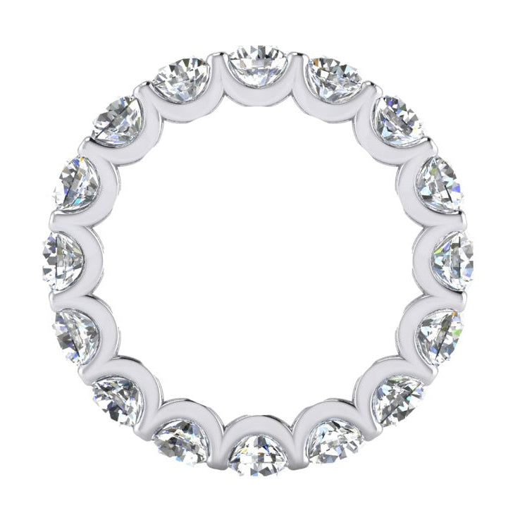 Lab Grown Diamond Eternity Wedding Gold Band 4 Carats 4.1 mm