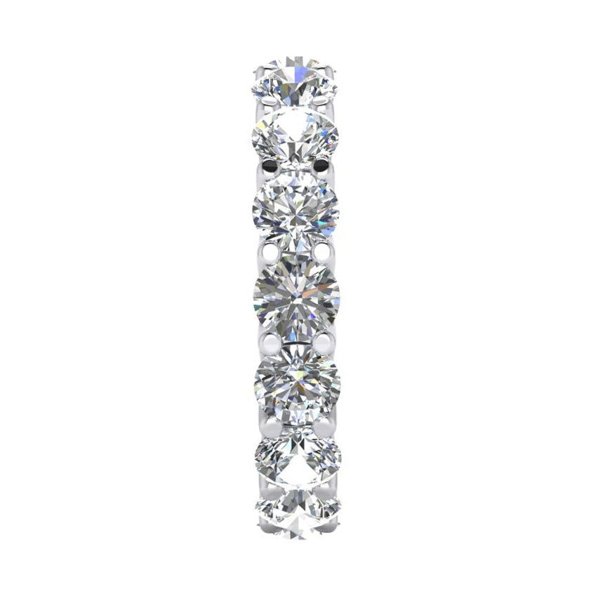 Lab Grown Diamond Eternity Wedding Gold Band 4 Carats 4.1 mm