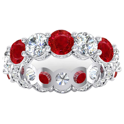 Ruby Lab Grown Diamond Band
