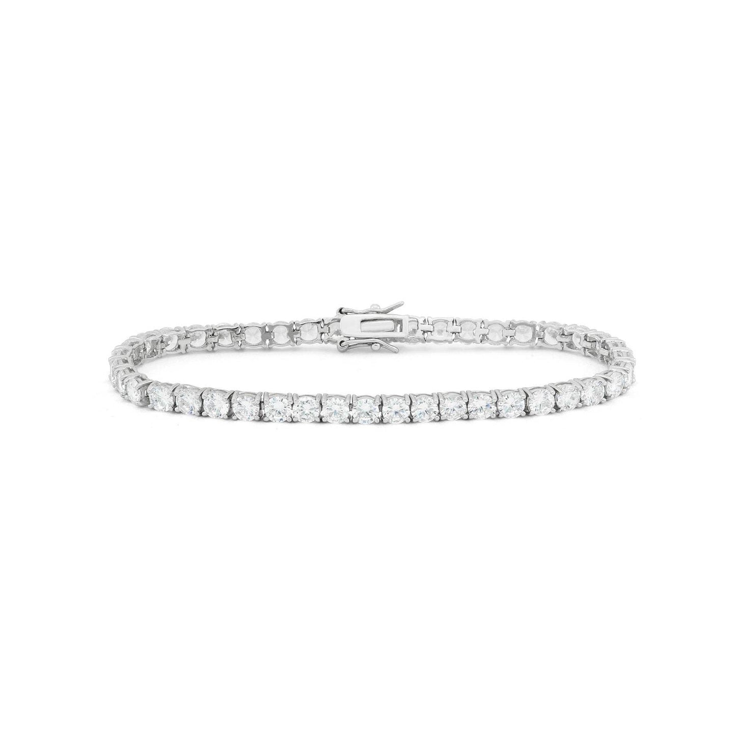 Tennis Bracelet WG 14K Sparkling Round Cut Lab Grown Diamonds 9.50 Carats