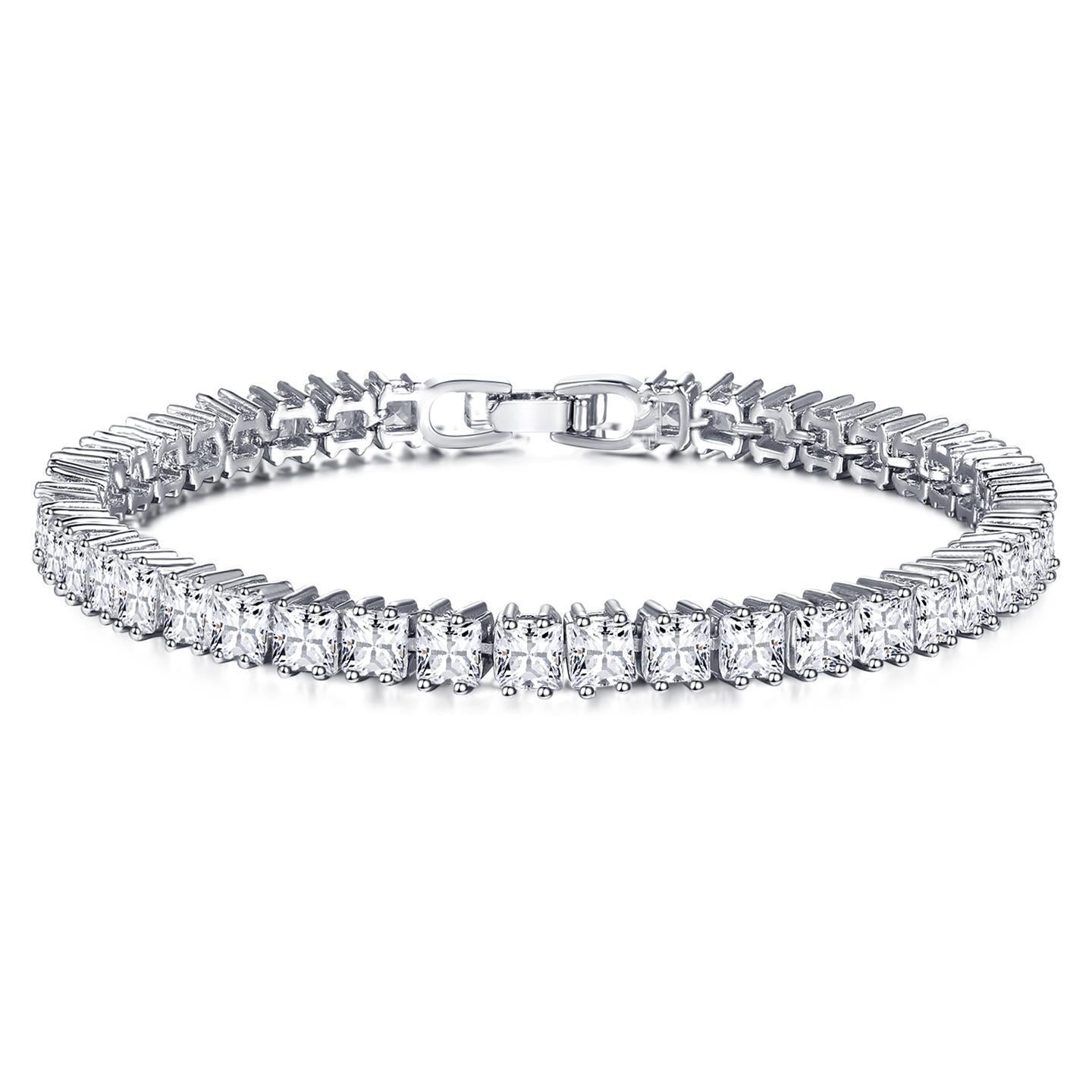 White Gold 14K Prong Set 18.90 Ct. Sparkling Lab Grown Diamonds Tennis Bracelet- Tennis Bracelet-harrychadent.ca