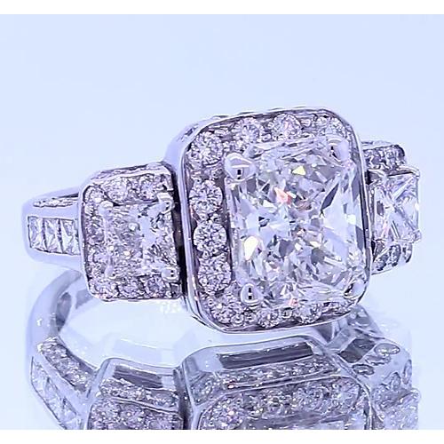 Vintage Inspired 3.50 Carats Cushion Diamond Anniversary Ring - Anniversary Ring-harrychadent.ca
