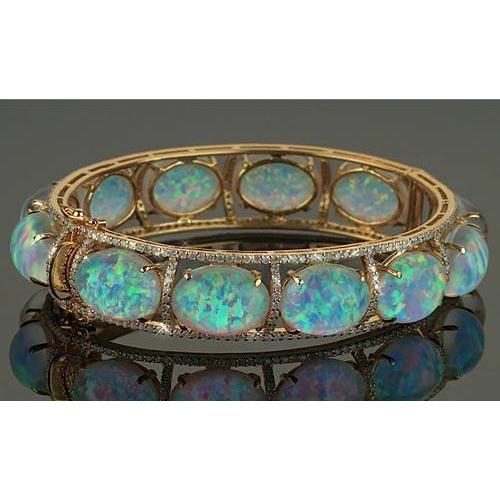 Opal Diamond Bracelet Prong Set 89 Carats Bracelet Women - Gemstone Bracelet-harrychadent.ca