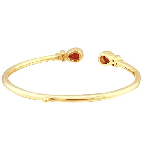 Women Ruby Diamond Bangle 2.30 Carats Yellow Gold 14K - Gemstone Bracelet-harrychadent.ca