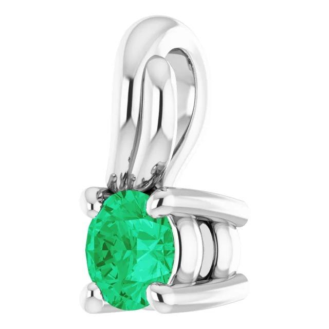 Solitaire Pendant Green Emerald 2.50 Carats Women Jewelry New - Gemstone Pendant-harrychadent.ca