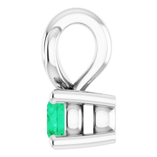 Solitaire Pendant Green Emerald 2.50 Carats Women Jewelry New - Gemstone Pendant-harrychadent.ca
