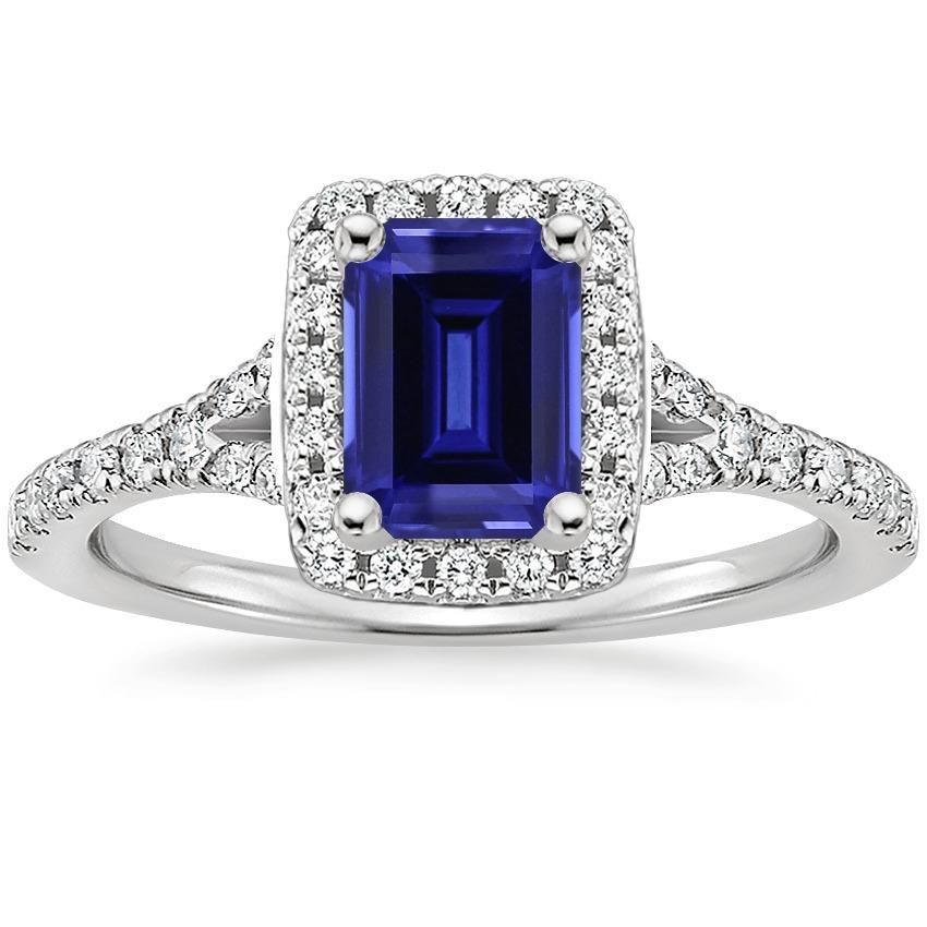 Blue Emerald Ceylon Sapphire Diamond Engagement Ring 3 Carats - Gemstone Ring-harrychadent.ca