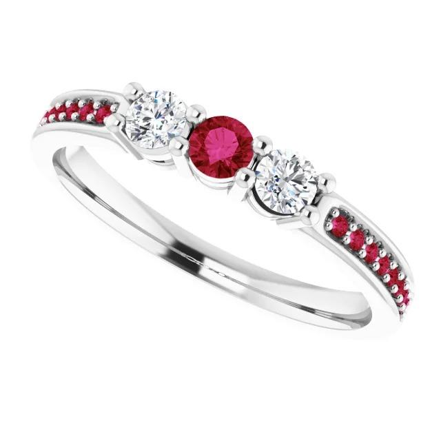 Diamond Ring 1.07 Carats Burmese Ruby Women Jewelry New - Gemstone Ring-harrychadent.ca
