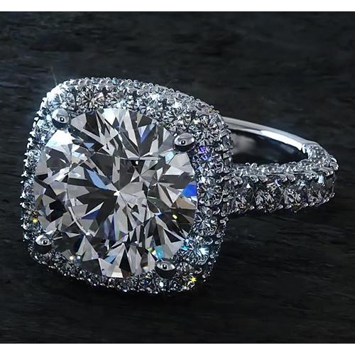 4.50 Carats Halo Diamond Ring - Halo Ring-harrychadent.ca