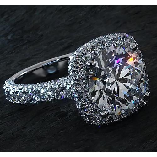 4.50 Carats Halo Diamond Ring - Halo Ring-harrychadent.ca