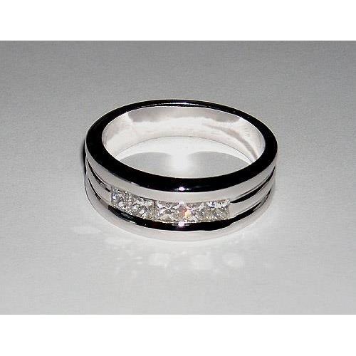 1.5 Ct Princess Cut Mens Diamond Wedding Ring - Mens Ring-harrychadent.ca