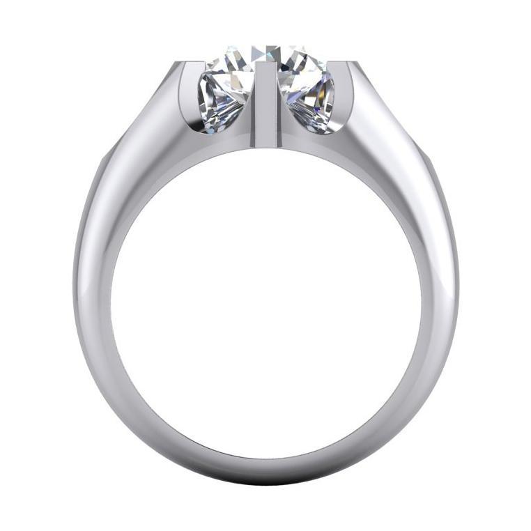3 Carat Big Diamond Solitaire Men Ring White Gold - Mens Ring-harrychadent.ca