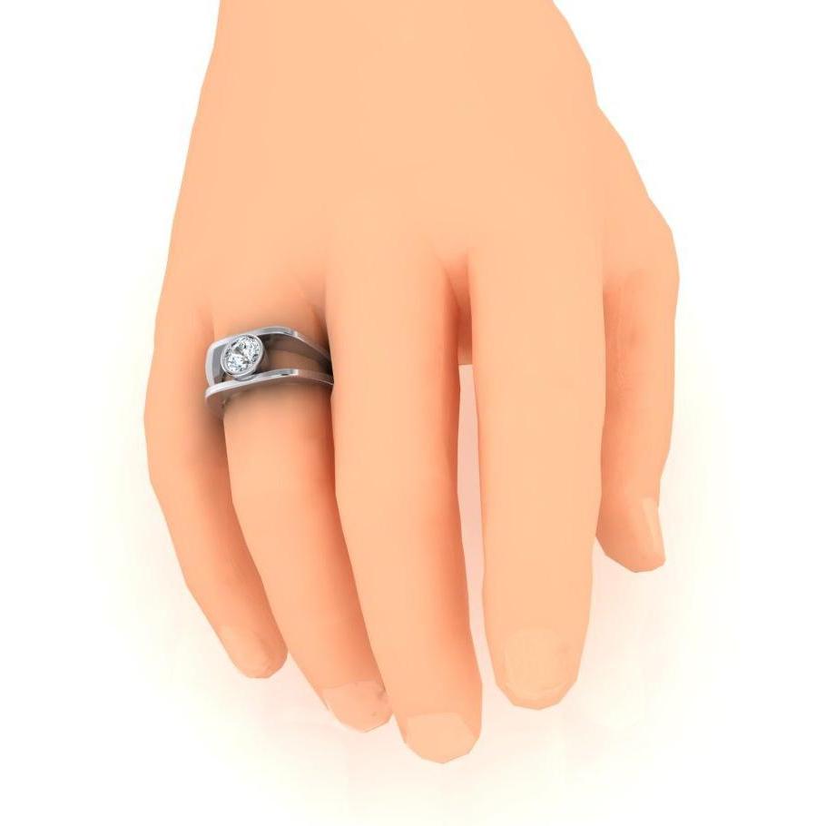 Gorgeous Solitaire Diamond Ring Anniversary Jewelry 1 Carat - Mens Ring-harrychadent.ca