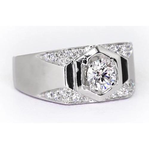 Thick Shank Men's Anniversary Band Round Diamond 1.75 Carats - Mens Ring-harrychadent.ca