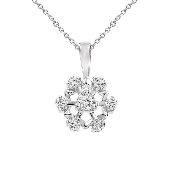 1.65 Ct Round Diamond Necklace Pendant 14K White Gold - Pendant-harrychadent.ca