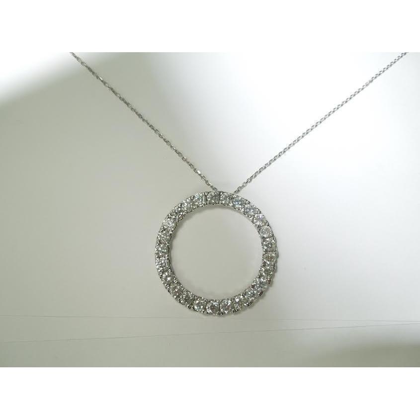 8.75 Carats Ladies Circle Of Life Diamond Pendant White Gold Jewelry - Pendant-harrychadent.ca