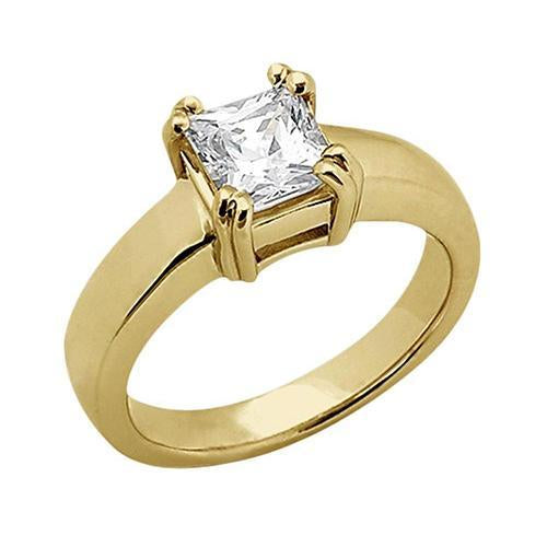 0.75 Carats Diamond Ring Solitaire Engagement Ring Yellow Gold 14K - Solitaire Ring-harrychadent.ca