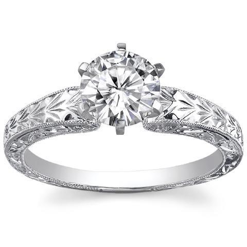 2.50 Carat Solitaire Diamond Women Vintage Style Engagement Ring - Solitaire Ring-harrychadent.ca