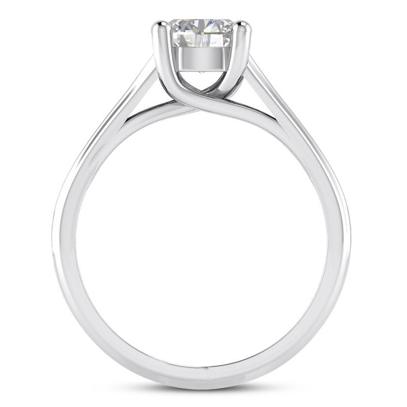 Big Genuine Diamond Solitaire Ring 3 Ct. White 14K Jewelry