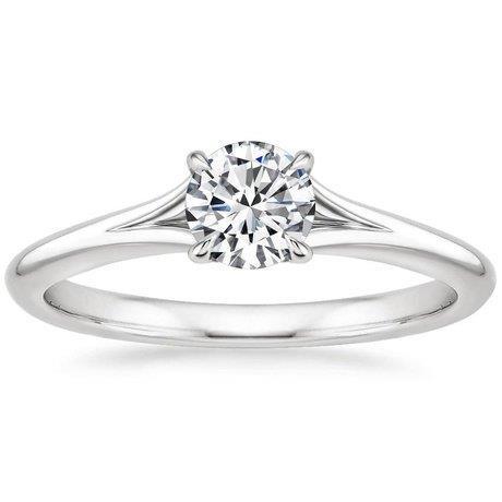 Solitaire 0.75 Carat Round Diamond Engagement Ring Gold 14K New - Solitaire Ring-harrychadent.ca