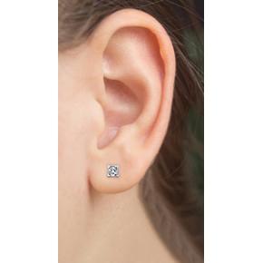 1.5 Carat Princess Cut Stud Diamond Earring White Gold 14K - Stud Earrings-harrychadent.ca