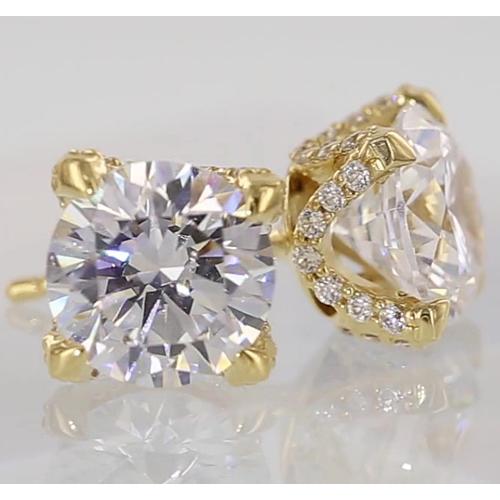 Diamond Stud Earring 2.80 Carats - Stud Earrings-harrychadent.ca